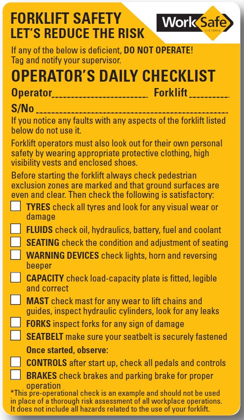 2025-07 - Forklift checklist