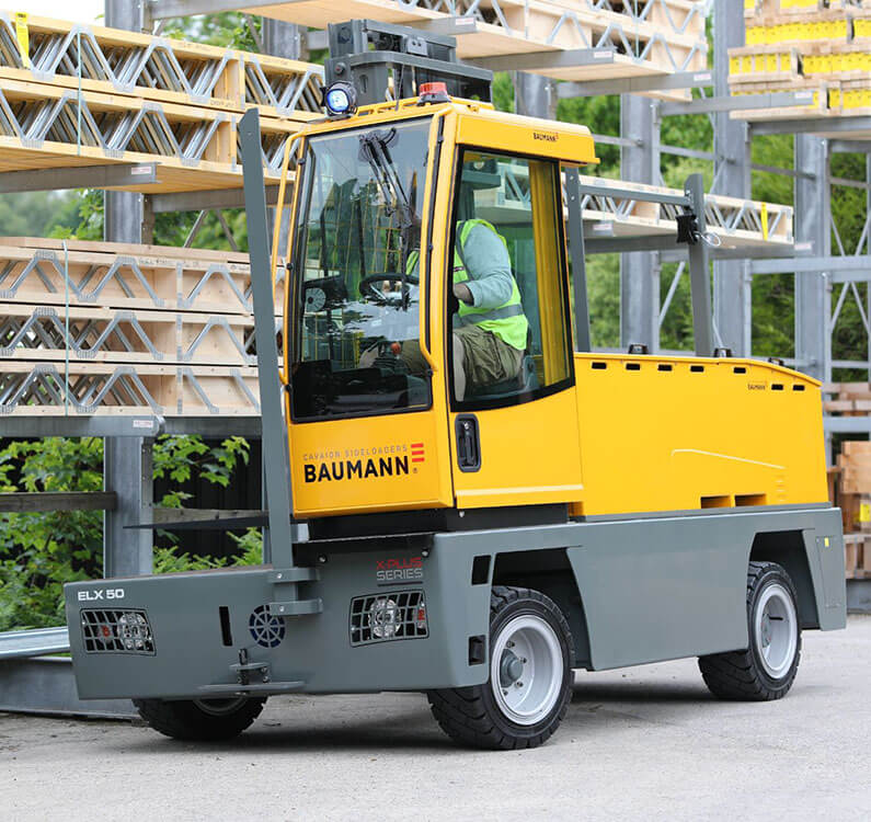 Baumann-EGX-Electric-Sideloader-At-Merronbrook-TimberEngland